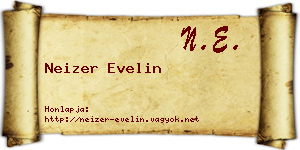 Neizer Evelin névjegykártya